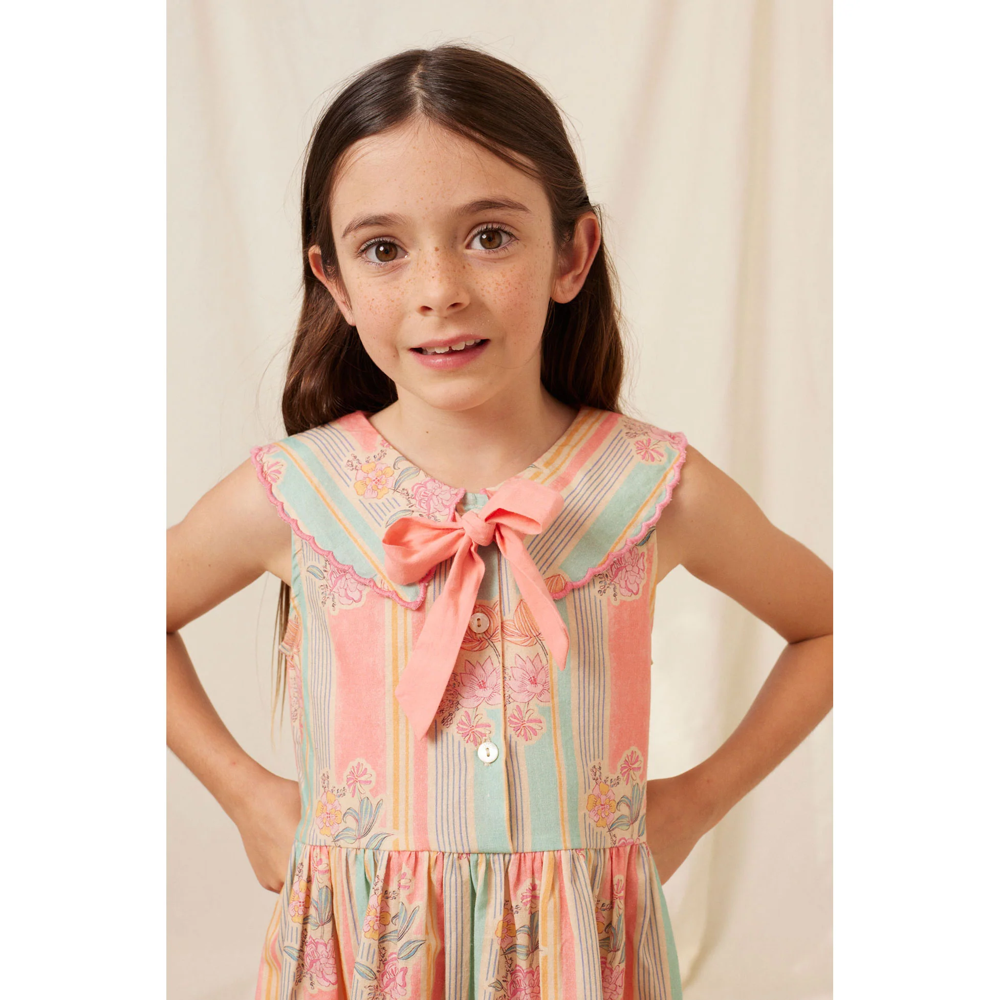 Bebe Organic Floral Stripe Florence Dress - Image 3